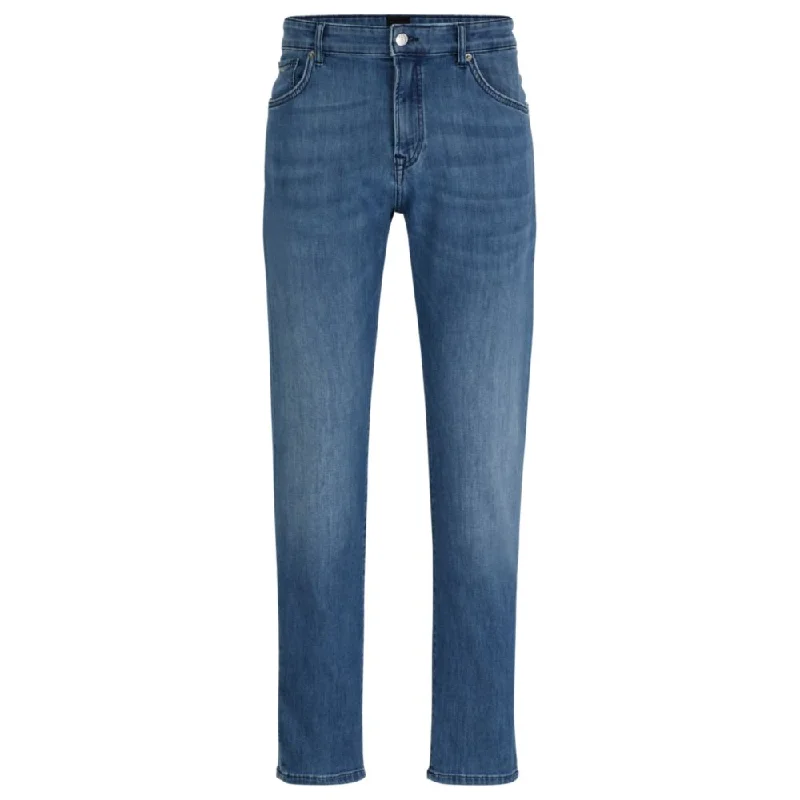 Regular-fit jeans in blue comfort-stretch denim Practical Men's Quick Practical Men's Quick