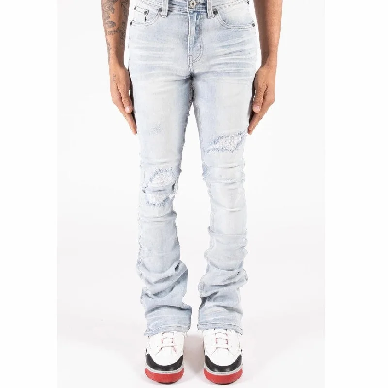 Serenede Azul Stacked Jeans (Sky) AZ-SKY Sporty Men's Tennis Sporty Men's Tennis