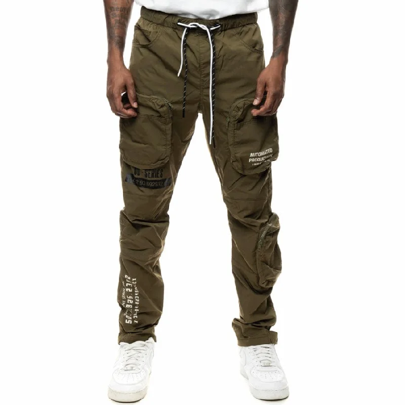 Smoke Rise Printed Utility Fashion Pants (Olive) WP22282R Traditional Men's Wool Traditional Men's Wool