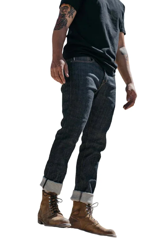 The Scissors Slim Tapered Air 11.5Oz Selvedge Denim In Indigo Raw Edgy Men's Punk Edgy Men's Punk