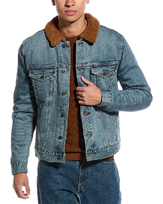 Vince Denim Trucker Jacket Elegant Men's Cashmere Elegant Men's Cashmere